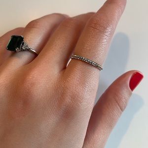 14kt Gold + Crystal Ring - Size 7